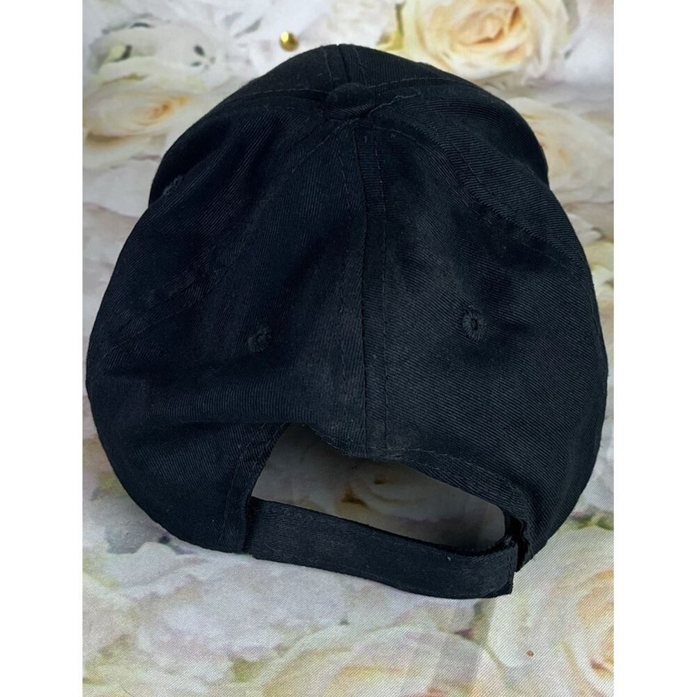 WOLFIES Northern Woods Grill Hat Cap Deer Black Strapback Embroidered Barbecue - Picture 4 of 9
